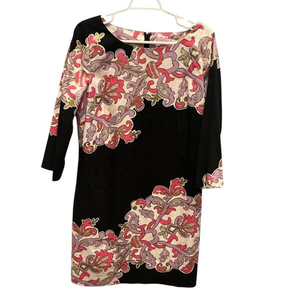 Lilly Pulitzer Womens Shauna Tunic Dress Size 12 Black Pink Formal Beachy Resort - Picture 3 of 10